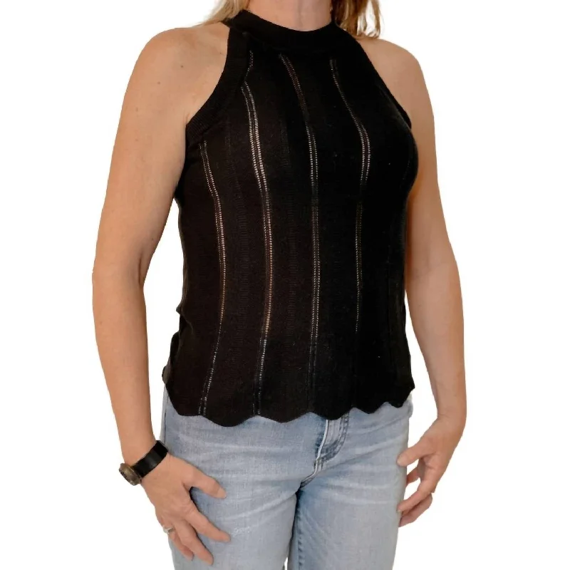 Unbeatable Prices Herringbone Cotton Sweater Tank In Black