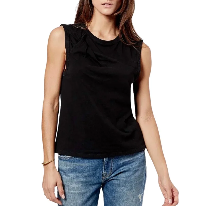 Hurry In Hillhurst Sleeveless Top In Black