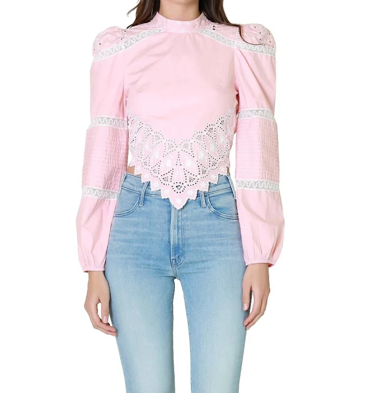 Early Access Hito Handkerchief Top In Bubble Bath Pink