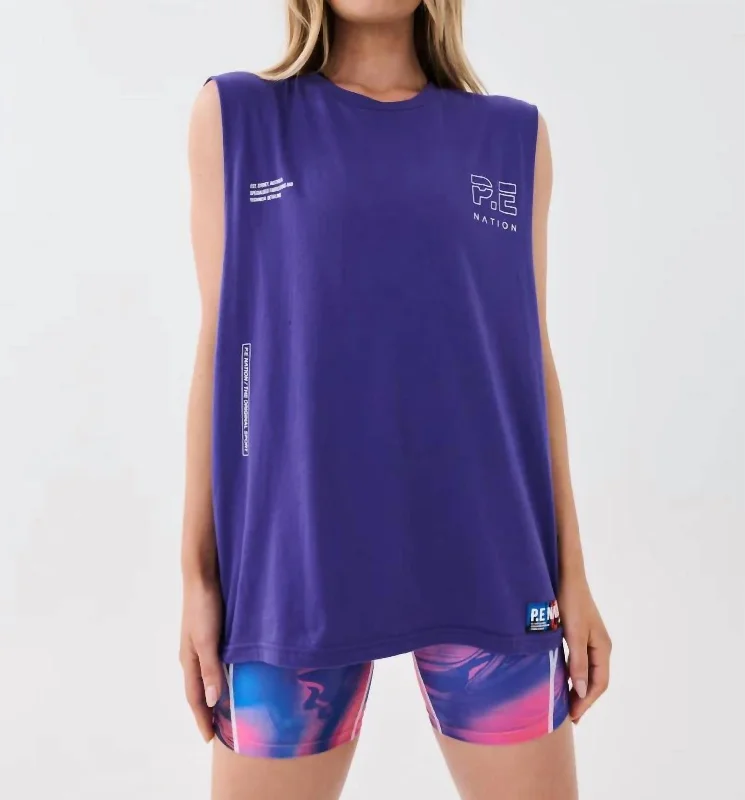 Blowout Sale Initiate Tank Top In Deep Blue