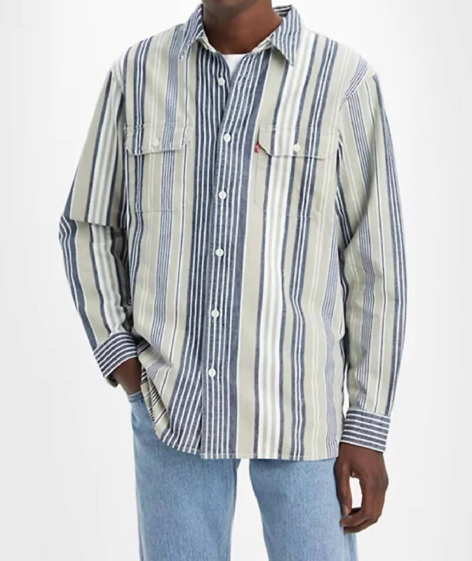 Flash Sale Jackson Worker Overshirt In Medium Blue