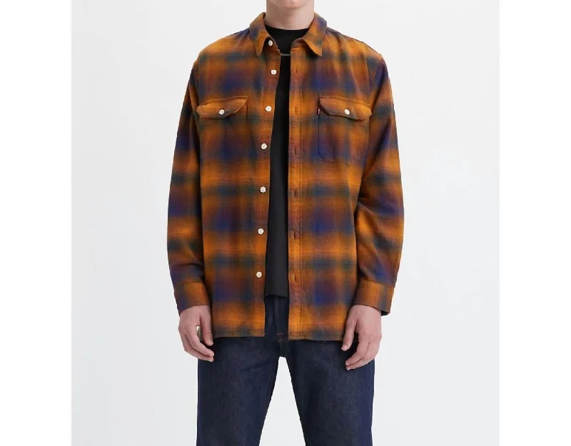 Deal Dash Jackson Worker Overshirt Jonty Plaid In Desert Sun
