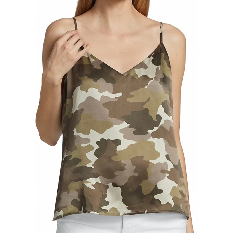 Great Deals Jane Tank Top In Army Green Camouflage