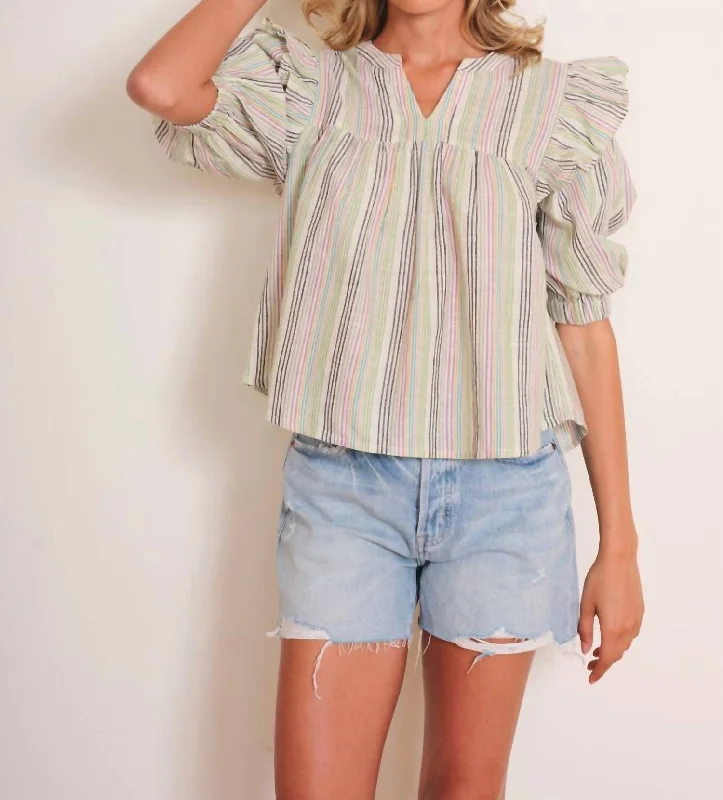 Special Offer Janice Top In Soft Rainbow