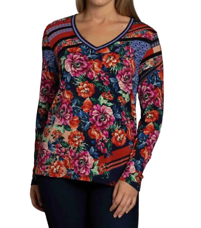Today’s Deal Janie Favorite V-Neck Tee In Multi