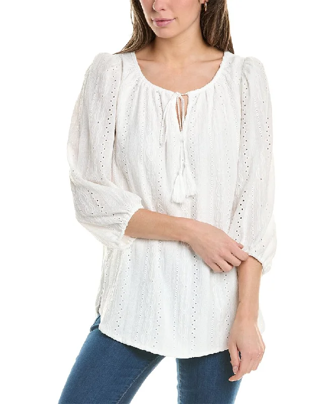 Exclusive Savings Jones New York Tie-Neck High-Low Tunic
