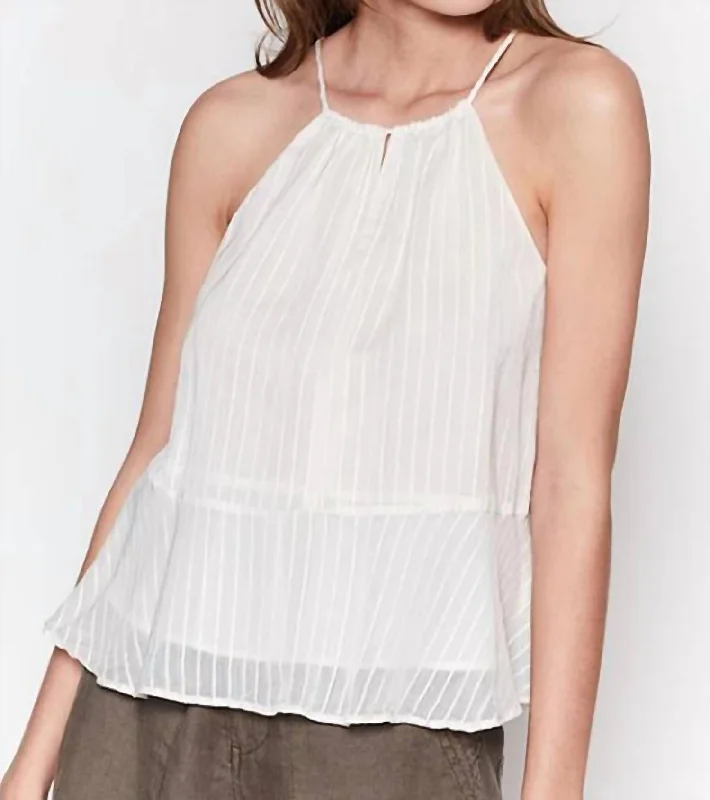 Bonus Savings Juneaux Halter Top In Porcelain