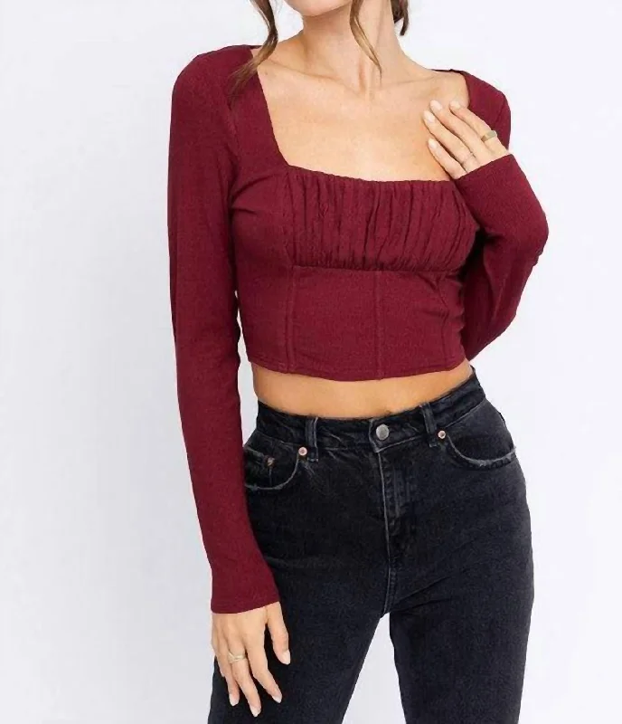 Epic Deals Just In Time Top In Burgundy