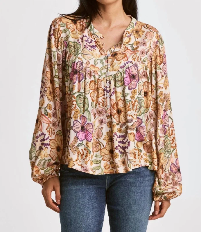Seasonal Clearance Karyn Long Sleeve In Brown/orange