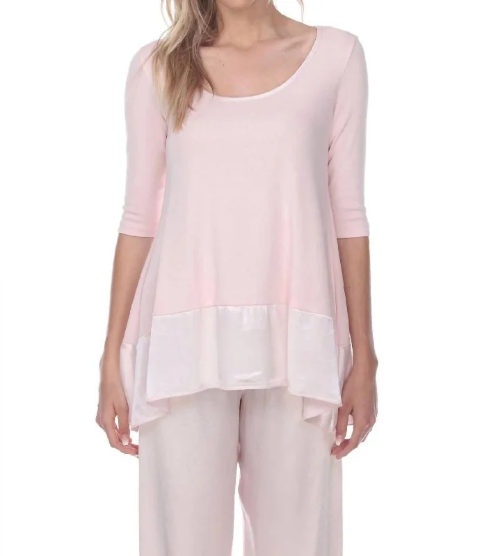 Price Smash Kiki Three Quarter Loose Top In Blush