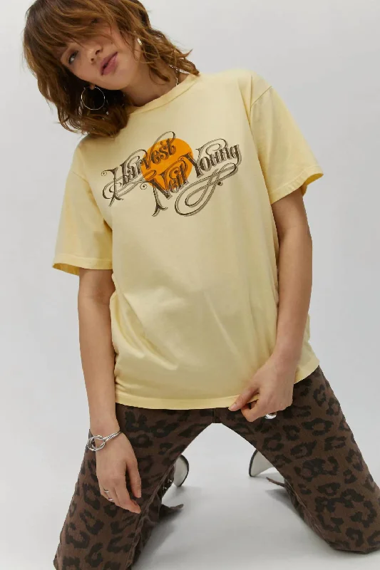 Bargain Blast La Neil Young Harvest Weekend Tee In Yellow