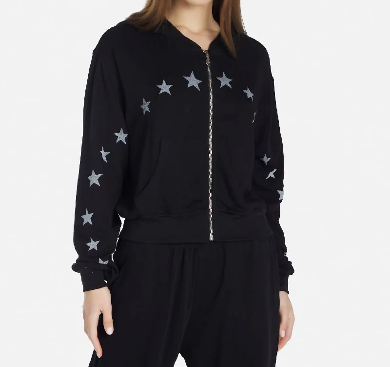 Act Now Lachelle Retro Skate Hoodie In Black