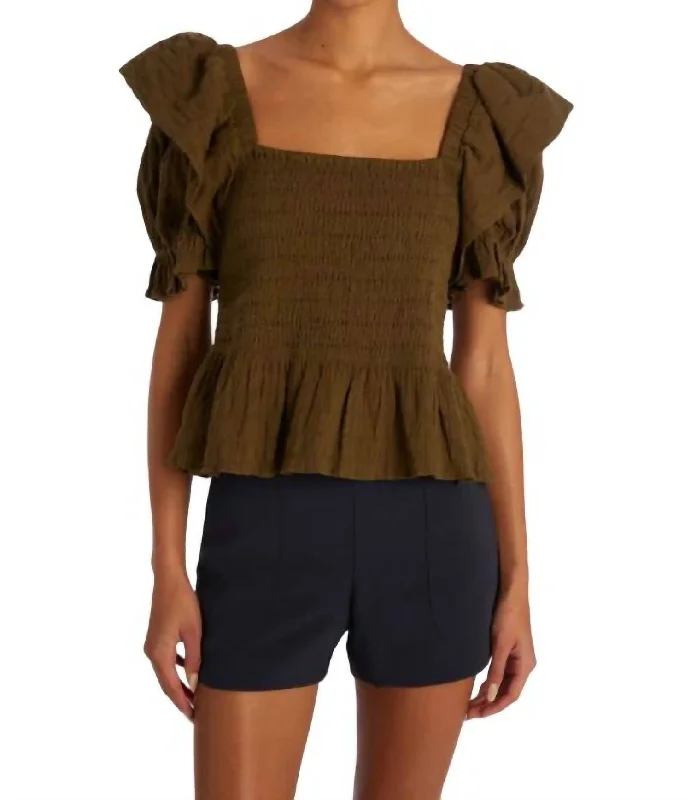 The Best Prices Lala Top In Juniper Green