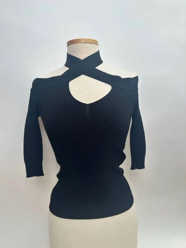 Weekend Deal Lariat Neck 3/4 In Black