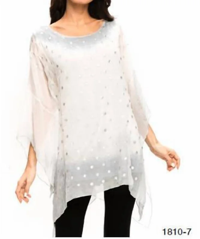Final Clearance Layered Sheer Dip Dyed Top In Multi