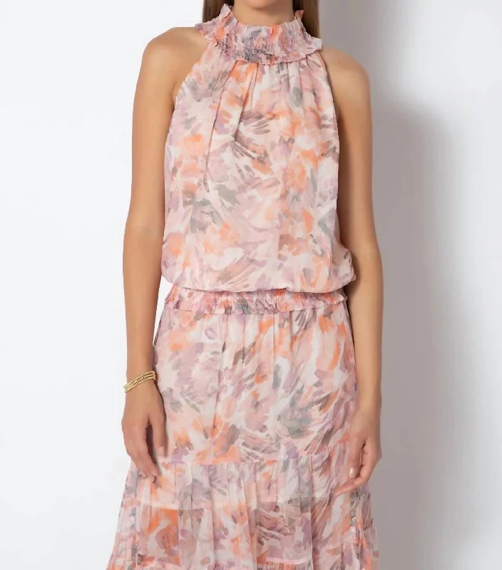 Limited Quantity Lea Top In Brushstroke Petals