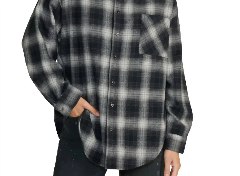Mega Sale Linder Shirt In Grey Plaid