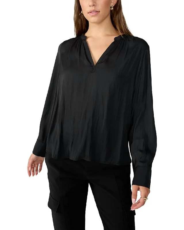 Fantastic Deals Lizzie Sateen Tunic In Black