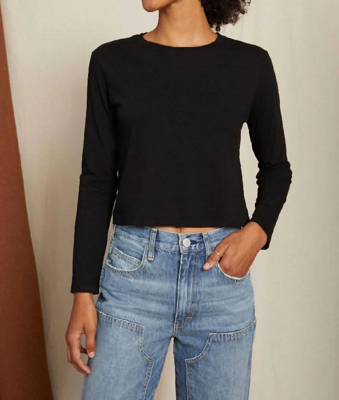 Savings Event Long Sleeve Babe Tee In Black