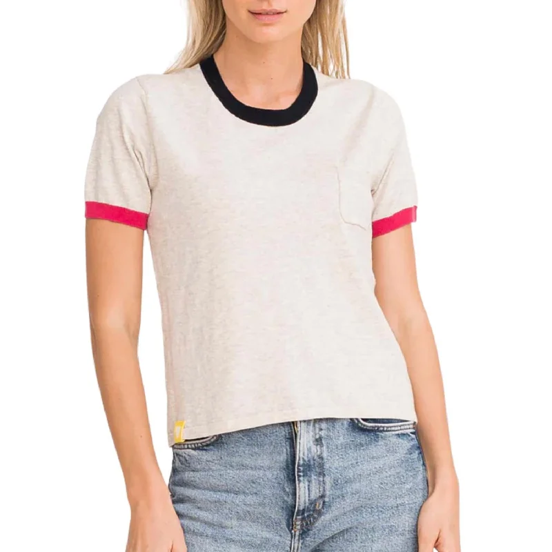 Savings Galore Lonnie Ringer Tee In Quartz