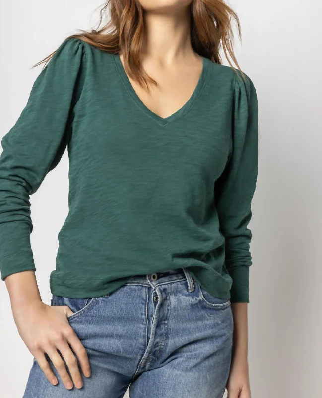 Mega Sale Loose Knit Slub Top In Mallard