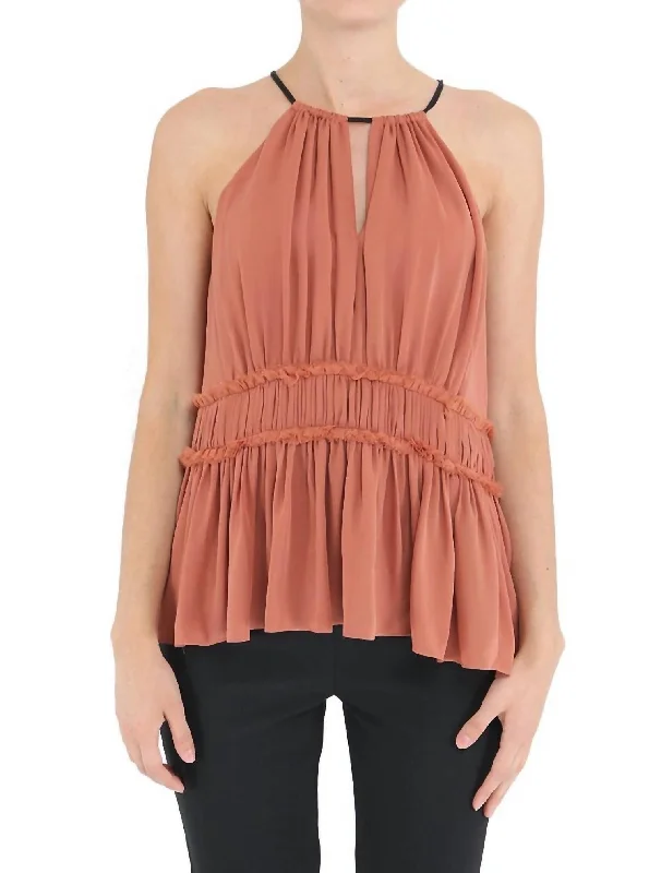 Today’s Deal Lotus Halter Top In Blush Pink