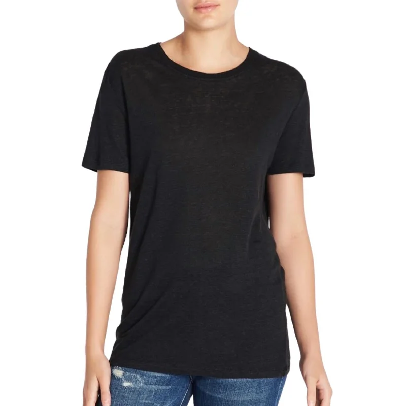 Bargain Prices Luciana Linen T-Shirt In Black