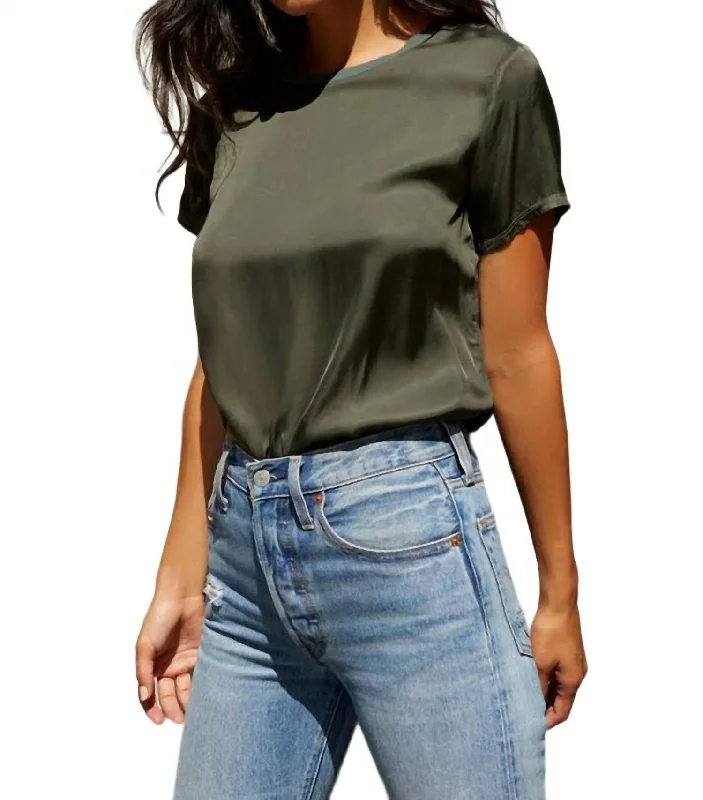 Today’s Special Marie Boxy Crop Tee In Olive Green