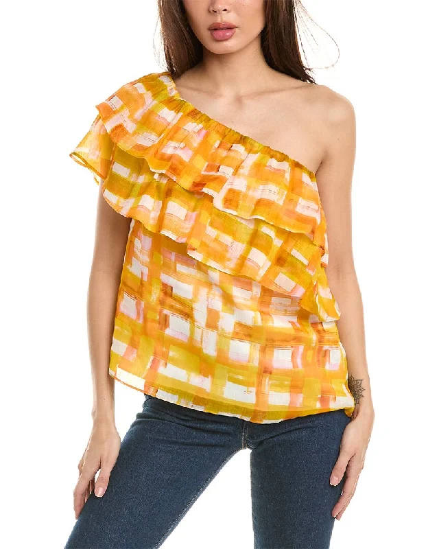 Great Deals Marie Oliver Yaya Linen & Silk-Blend Blouse