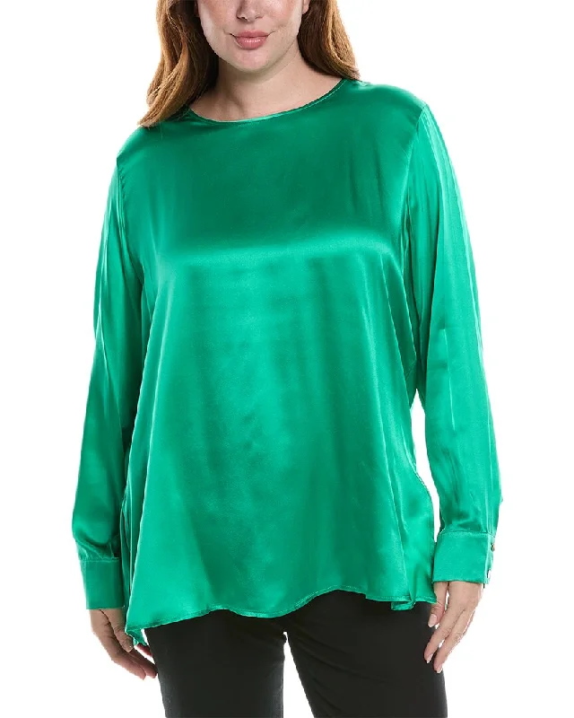 Midnight Sale Marina Rinaldi Plus Balzare Silk Shirt