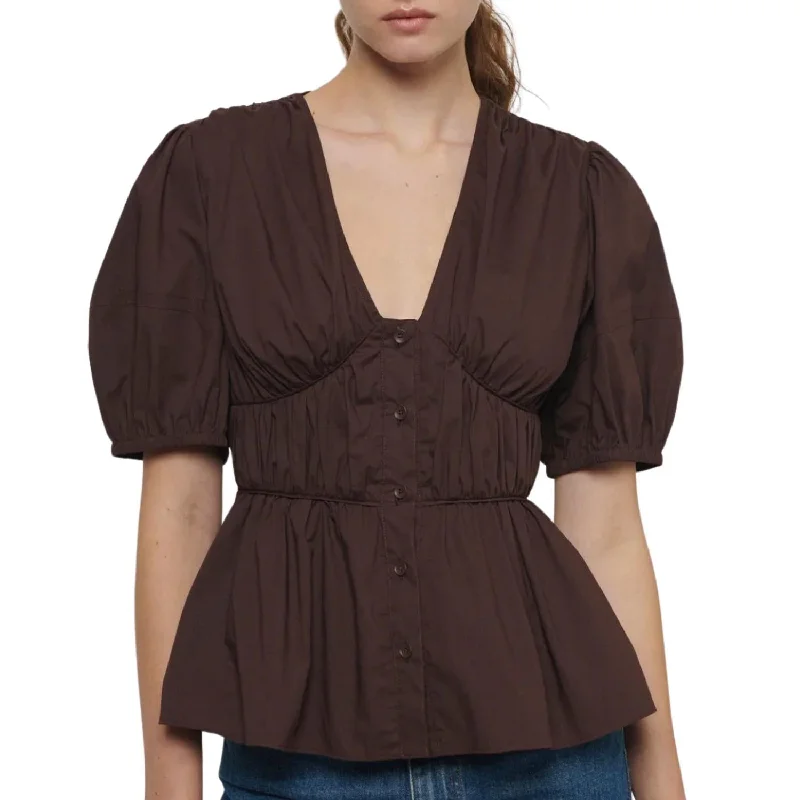 Clearance Sale Maureen Top In Chocolate