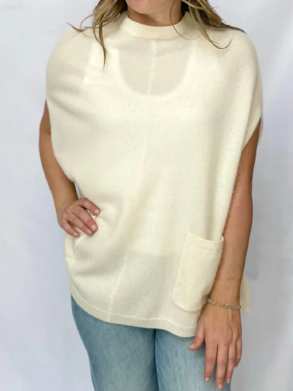 Online Only Mc Barney Poncho Top In Cream