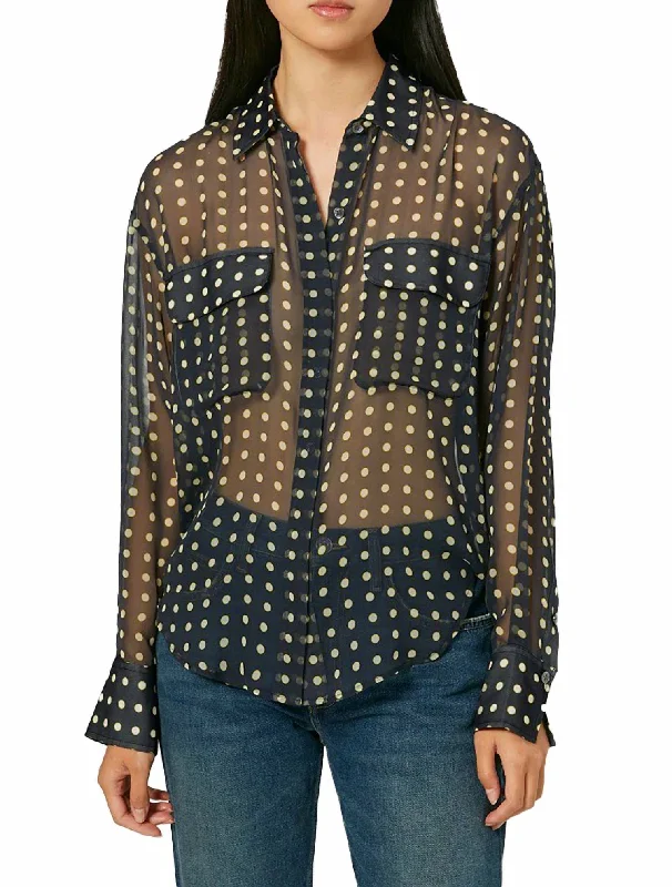 Great Bargains Melanni Silk Top In Eclipse Multi Dot
