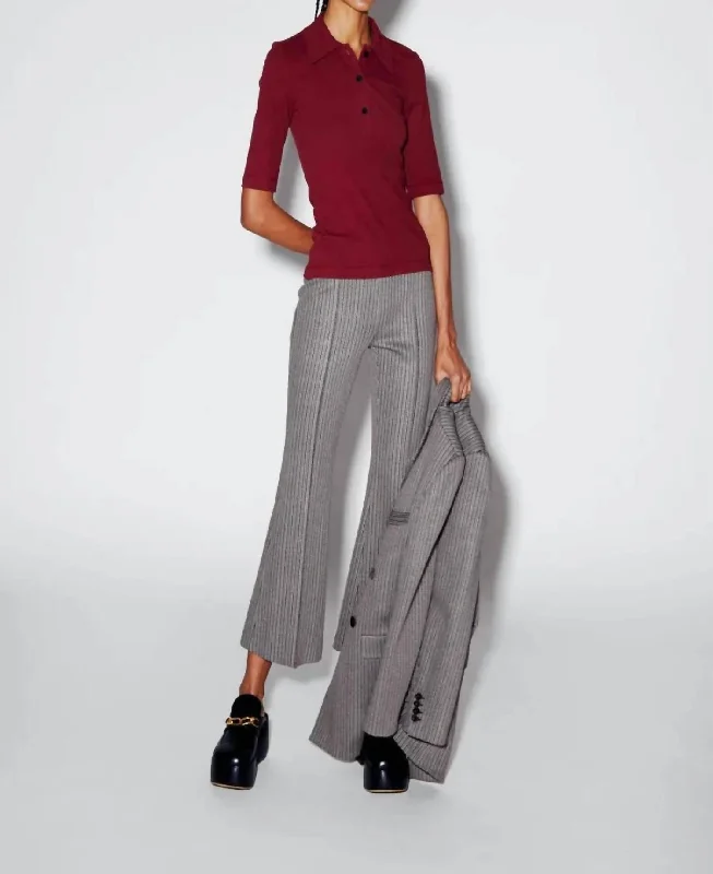 Overstock Sale Merecerized Polo Shirt In Garnet