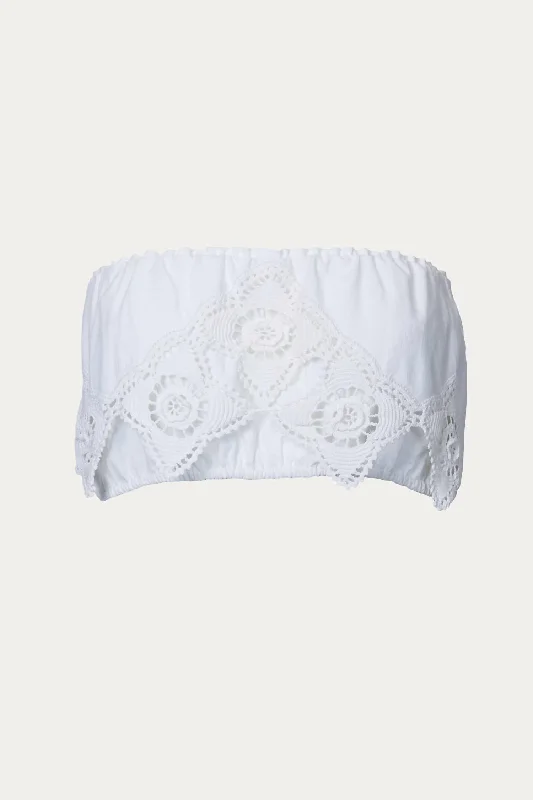 New Deals Merritt Top In Cream Crochet