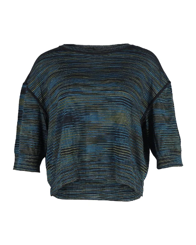 Special Price Missoni Striped T-shirt in Green Cotton