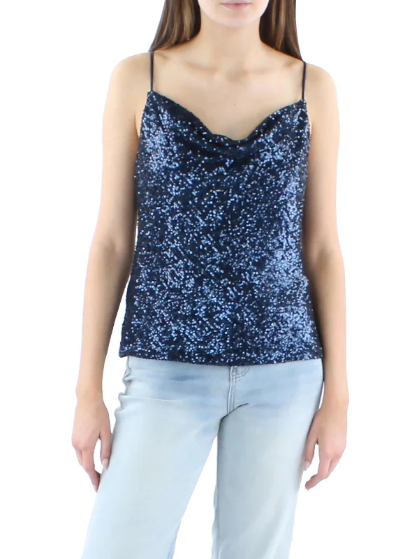Buy More, Save More Monet Womens Sequin Cowlneck Cami