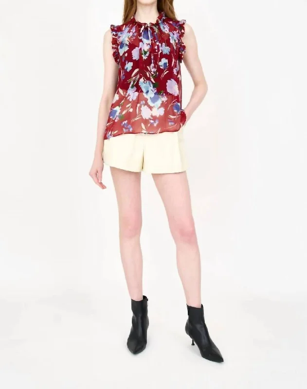 New Arrival Nora Floral Ruffle Blouse