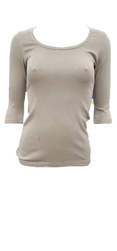 Deal Alert Norah 3-4 Sleeve Rib Tee In Clay