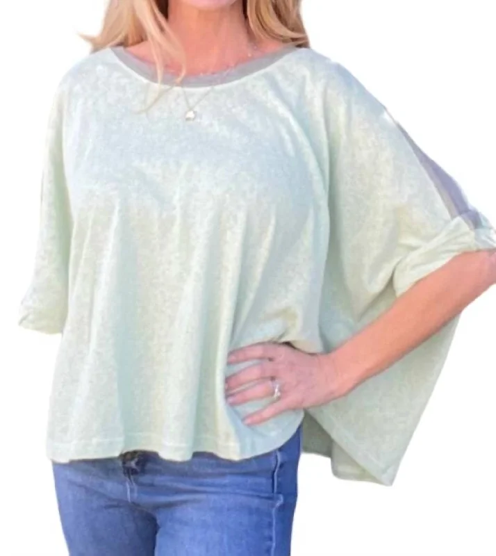 Price Rollback Oversized Top In Mint