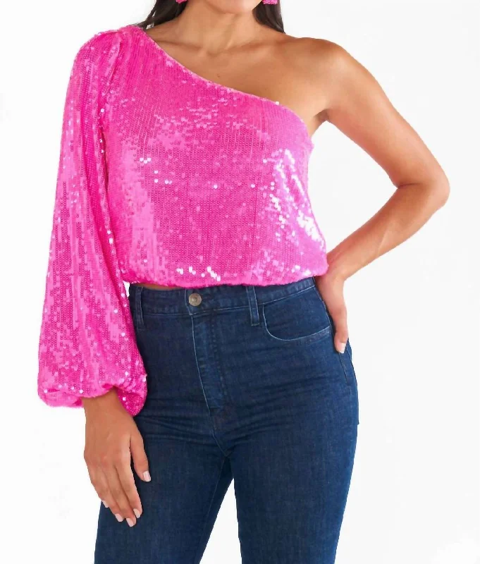 Bargain Blast Party Top In Bright Pink