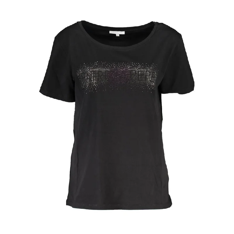 Buy Now Patrizia Pepe Chic Short Sleeve Wide Neck Tee with Contrast Women's Details