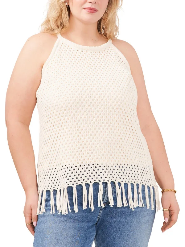 Unmissable Offer Plus Island Oasis Womens Crochet Cotton Halter Top