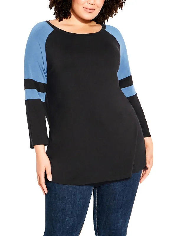 Bonus Savings Plus Womens Viscose Scoop Neck Pullover Top