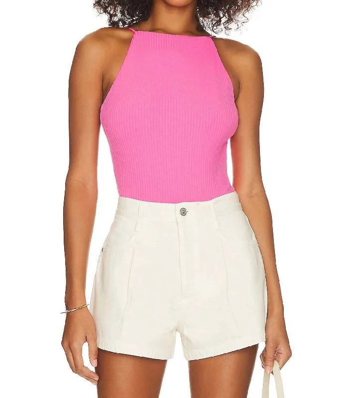 Final Sale Portia Bodysuit In Hot Pink