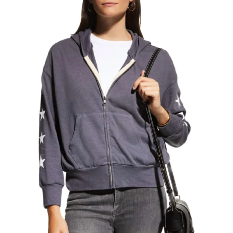 Great Deals Printed Star Boxy Hoodie In Vintage Black