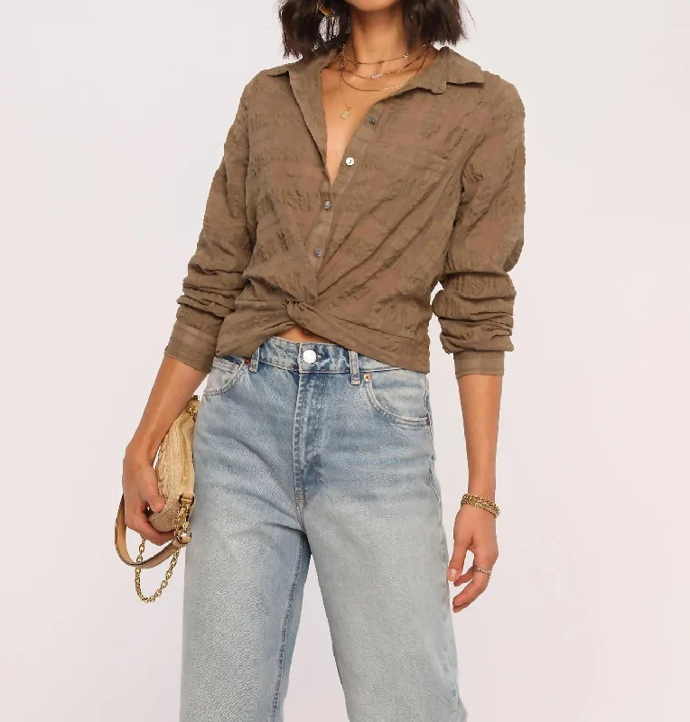 Price Buster Raquel Shirt In Olive