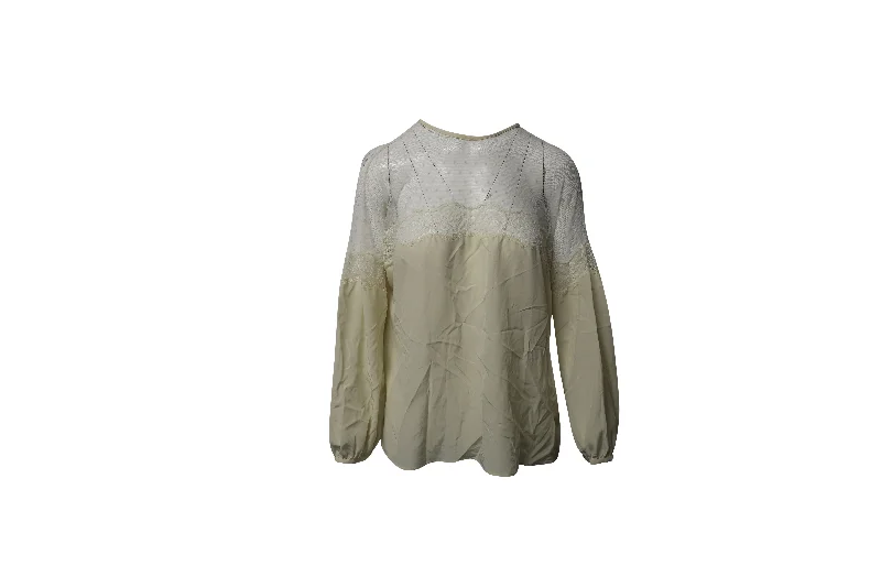 Price Reduction RED Valentino Lace Blouse in Cream Silk
