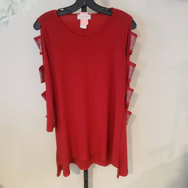 Anniversary Sale Rhinestone Ladder Tunic In Red