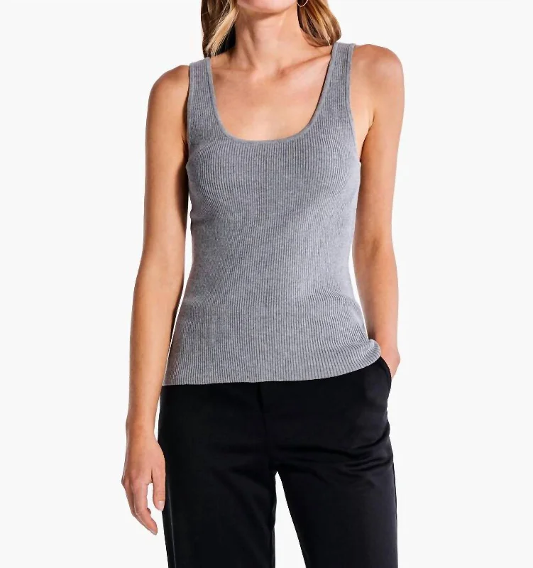 Seasonal Sale Rib Sweater Tank In Moonwalk
